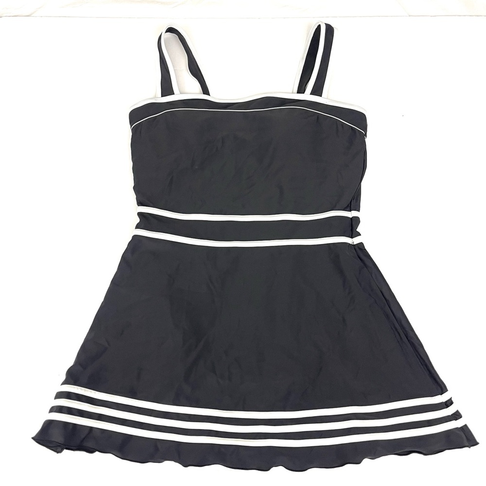 Shore Shapes Swimwear Black One Piece Swim Dress